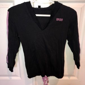 Bebe sport hooded workout top